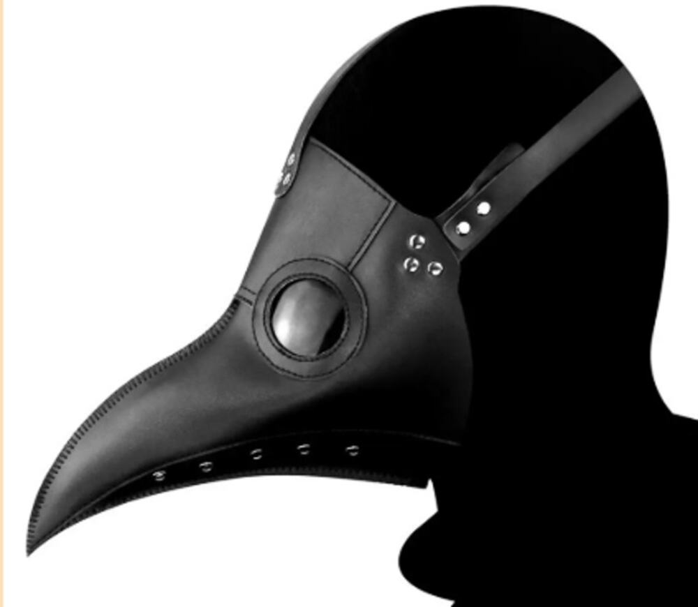 Plague Doctor Mask Black Steampunk Beak Mask Cosplay Gothic Masquerade Costume